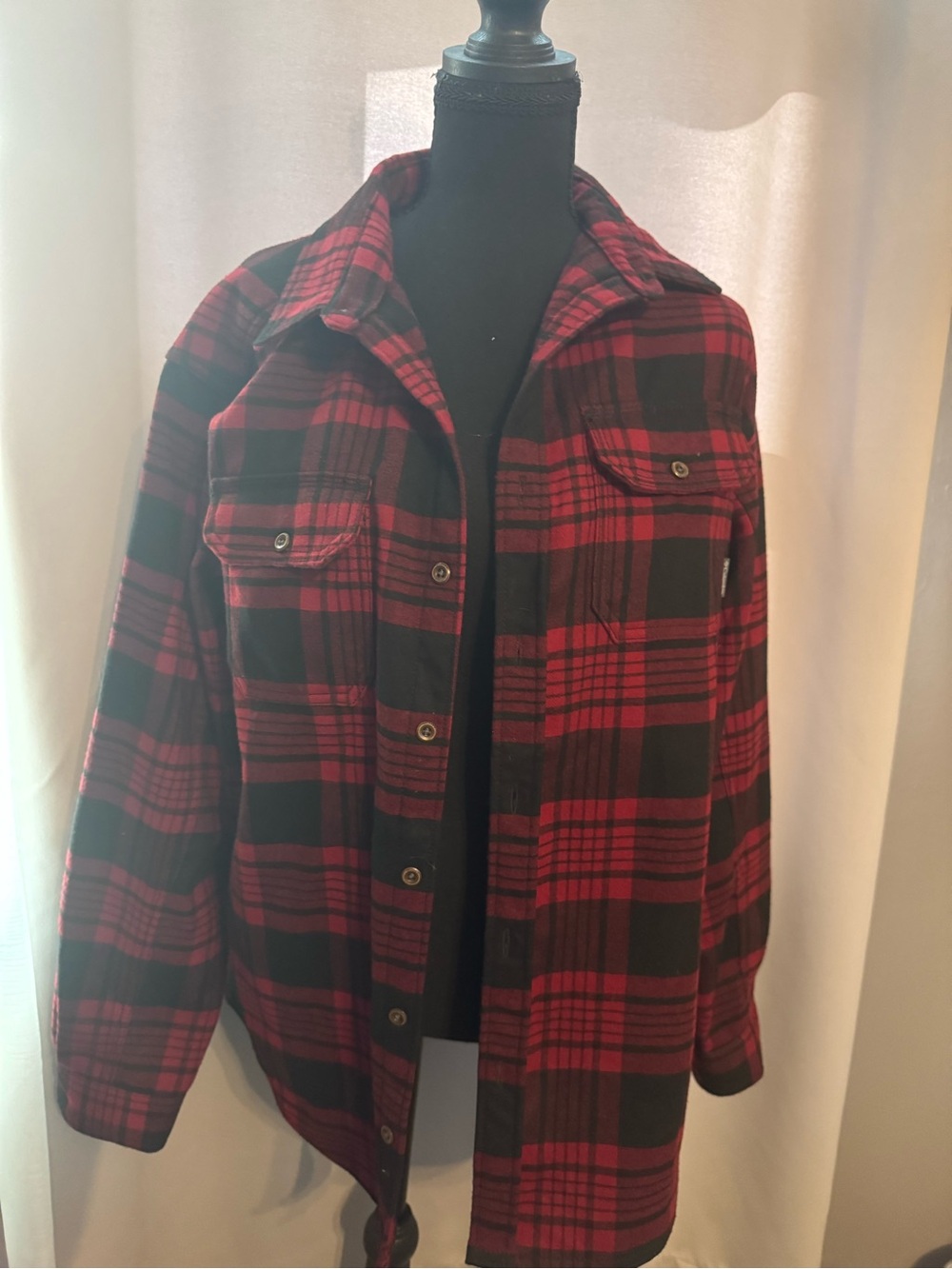 Columbia Red and Black Plaid Utility Shacket